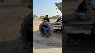 Tractor Tyre Me Banana 🍌😂Part1 youtubeshorts funny hsnawabianvines [upl. by Hakim]