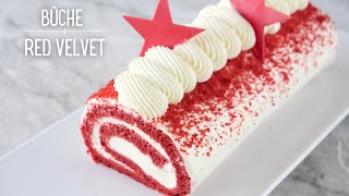 ❅ La Meilleure BUCHE de Noël ❅ La BUCHE RED VELVET  Recette Facile de Buche roulée Chocolat Vanille [upl. by Onitnerolf]