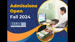 Iqra University H9 Islamabad  Admissions Office [upl. by Lennahs710]