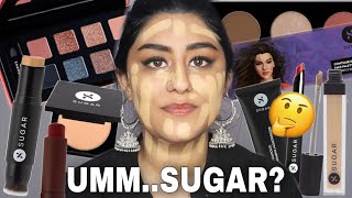 FULL FACE OF SUGAR COSMETICS TESTED  Is It Worth It  🤔 Not Sponsored Review  Ria Sehgal [upl. by Aguie]