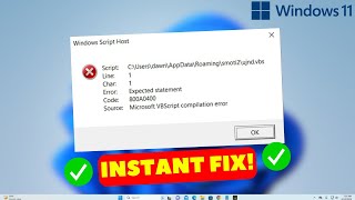 FIX Windows Script Host Error in Windows 11 2024 Updated [upl. by Gassman]