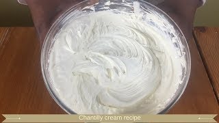 Chantilly cream recipe  Whipped cream frosting  Creme Chantilly [upl. by Fraze810]