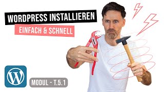 Wordpress installieren allinkl  einfach amp schnell  Wordpress Website erstellen – Modul T51 [upl. by Sloatman]