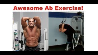 Awesome Ab Exercise  Pull Down Cable Crunch [upl. by Drawyah262]