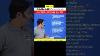 BASIC OF ENGINEERING DRAWING amp ENGINEERING GRAPHICS PART 8 shorts tiklesacademy engineering [upl. by Naryb]