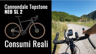 Cannondale Topstone NEO SL 2 consumo batteria [upl. by Talie]