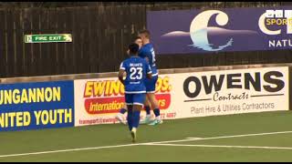 DRAMATIC FINISH  DUNGANNON SWIFTS V CRUSADERS  2024 IRISH PREMIERSHIP FOOTBALL [upl. by Minabe]