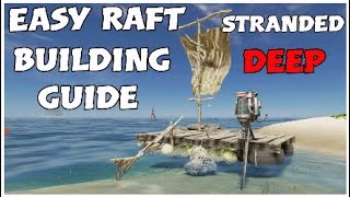 STRANDED DEEP PS4Quick and easy raft building guide [upl. by Nnel]