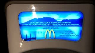 Waterless urinals in restaurant McDonalds in Vigo Galicia Spain [upl. by Josselyn]