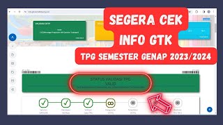 INFO GTK 2024 SEGERA CEK DAN CETAK INFO GTK 2024 UNTUK PENGUSULAN SKTPG [upl. by Adrian]