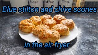 Blue Stilton cheese amp chive scones in the Air Fryer [upl. by Acinok]