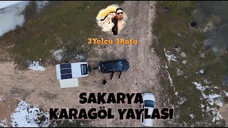 SAKARYA KARAGÖL YAYLASI  KARAVANLA KIŞ KAMPI  AÇIK HAVA SİNEMASI  ATEŞTE SICAK ÇAY [upl. by Ybrek]