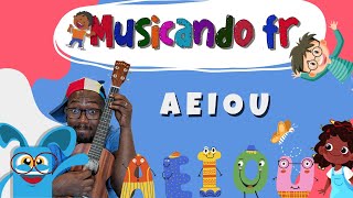 Apprendre les Voyelles en Chanson avec AEIOU  🎶✏️ [upl. by Snow]