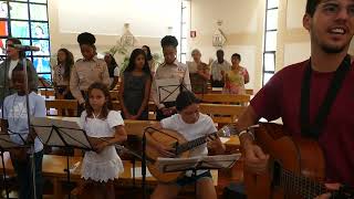 2023  quotHá Pressa no Ar Hino da JMJ 2023quot  Coro Juvenil de São Pedro do Mar Quarteira [upl. by Georglana]