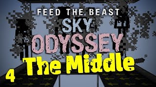 FTB Sky Odyssey The Middle Ep 4 Fast Wither Skeleton Farm [upl. by Yong382]