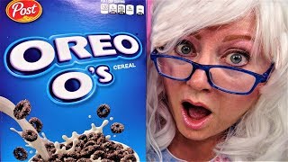 Oreo Cereal Chips Ahoy Cereal Smores Cereal Granny McDonald Review [upl. by Laehcor441]