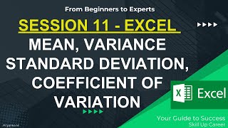 Session 11  Mean Variance Standard Deviation Coefficient of variation [upl. by Virgel]