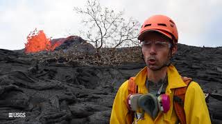 Kīlauea Volcano – USGS 24 Hour Watch Monitoring Lava Flow [upl. by Doomham]