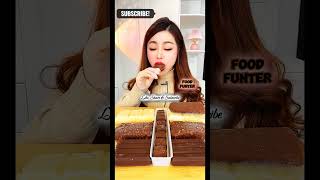 Yummiest Chocolate Desserts Eating Challenge🍫 shorts mukbang food chocolate [upl. by Lhok]