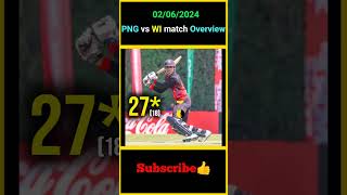 02062024 PNG vs WI match Overview  factsmaavalite westindies papuanewguinea t20worldcup2024 [upl. by Krik]