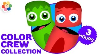 Color Crew Collection 3 Hours  Best Color Learning Videos for Kids  Teach Kids Colors  BabyFirst [upl. by Scibert610]