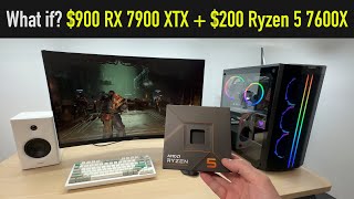 Should you pair a budget CPU with an expensive GPU Ryzen 5 7600X  RX 7900 XTX Gaming PC Build [upl. by Sassan]