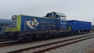 SM421254 6Dg PKP Cargo z węglarką na stacji Świdnica Przedmieście  Pociągi Świdnica 352 [upl. by Rockefeller]