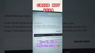 CAIIB NOV 2024 Registration Last datecaiib caiibexam caiibexam2024 registration date lastdate [upl. by Sahpec]