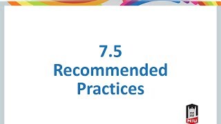 75 Recommended Practices [upl. by Damalus]