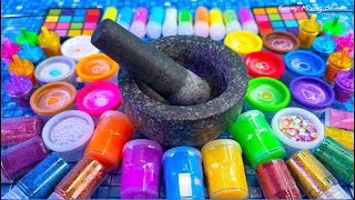 Satisfying Video Mixing Makeup Cosmetics Glitter Squishy Balls into Glossy Slime GoGo Slime ASMR [upl. by Calv]