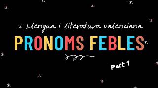 Pronoms febles part 1 CD i CI [upl. by Isidora]