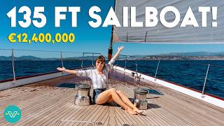 SAILING ON A 135FOOT SUPERYACHT full tour [upl. by Adore]