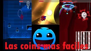 Las Coins mas faciles de los niveles mas Faciles de Geometry Dash [upl. by Sandro]