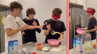 Matt bakes blindfolded  Sturniolo Triplets [upl. by Darees]