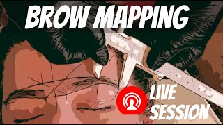 Microblading Brow Mapping LIVE SESSION InDepth String Mapping Tutorial [upl. by Brookes729]