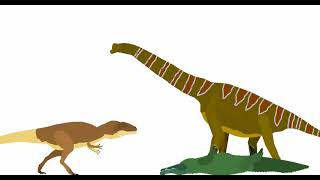 Charcharodontosaurus Vs Sauroposeidon Vs Sarcosuchus Pivot Animation [upl. by Erdnassac108]