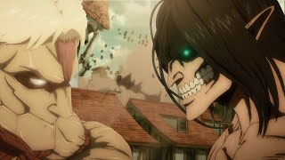 EREN VS REINER E PORCO 😡 DUBLADO  PTBR Attack on Titan Final Season Parte 2 [upl. by Namolos832]