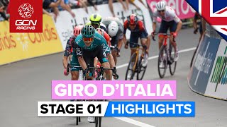 Sprinters Vs Puncheurs Fight For The First Maglia Rosa  Giro DItalia 2022 Stage 1 Highlights [upl. by Bakerman]