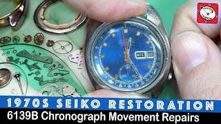 A 1970s Seiko Chronograph Watch Restoration Project  6139B Watch Repair Tutorial [upl. by Obediah684]