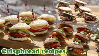 Crispbread  rye chips rice chips flatbreads  three ideas for serving tasty snacks [upl. by Nulubez]