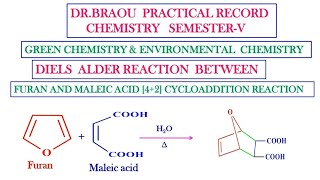 DIELS ALDER REACTION FURAN MALEIC ACID ADDUCT FURAN MALEIC ACID [upl. by Hook]