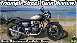 Triumph Street Twin Review  Classic Motorcycle with a Modern Twist [upl. by Yendahc800]