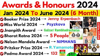 Awards amp Honours 2024 Current Affairs  Award and Honours 2024 Important MCQs  पुरस्कार 2024 [upl. by Bevash]