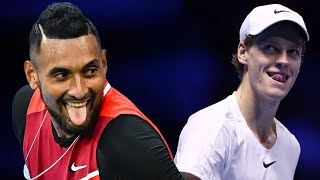 Crazy Kyrgios vs Cold Sinner  Tennis Most BIZARRE Circus ft Angry Umpire [upl. by Sanez]