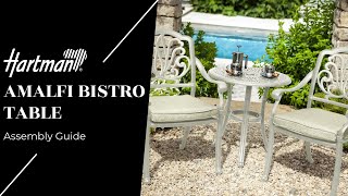 Amalfi Round Bistro Table  Assembly Guide [upl. by Enilrek]