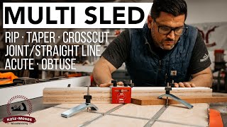 Table Saw Multi Sled  FREE PLANS  0180 Degrees Cuts With Repeatability and Accuracy [upl. by Ahsiekar800]