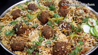 Kofta Biryani Recipe By Deccanis Kitchen Kofte ki Biryani [upl. by Ardnoel]