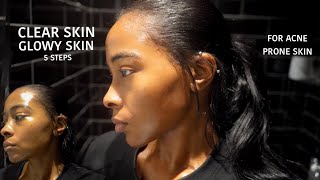 MY VERY AFFORDABLE SKINCAEE ROUTINE  a not sponsored skincare routine for acne [upl. by Aneba896]