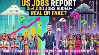 quotUS Jobs Report 254000 Jobs Added  Truth or Deceptionquot [upl. by Ronni]