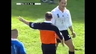 Paddy OBrien abysmal refereeing costs Fiji vs France in 1999 RWC [upl. by Anyahc452]